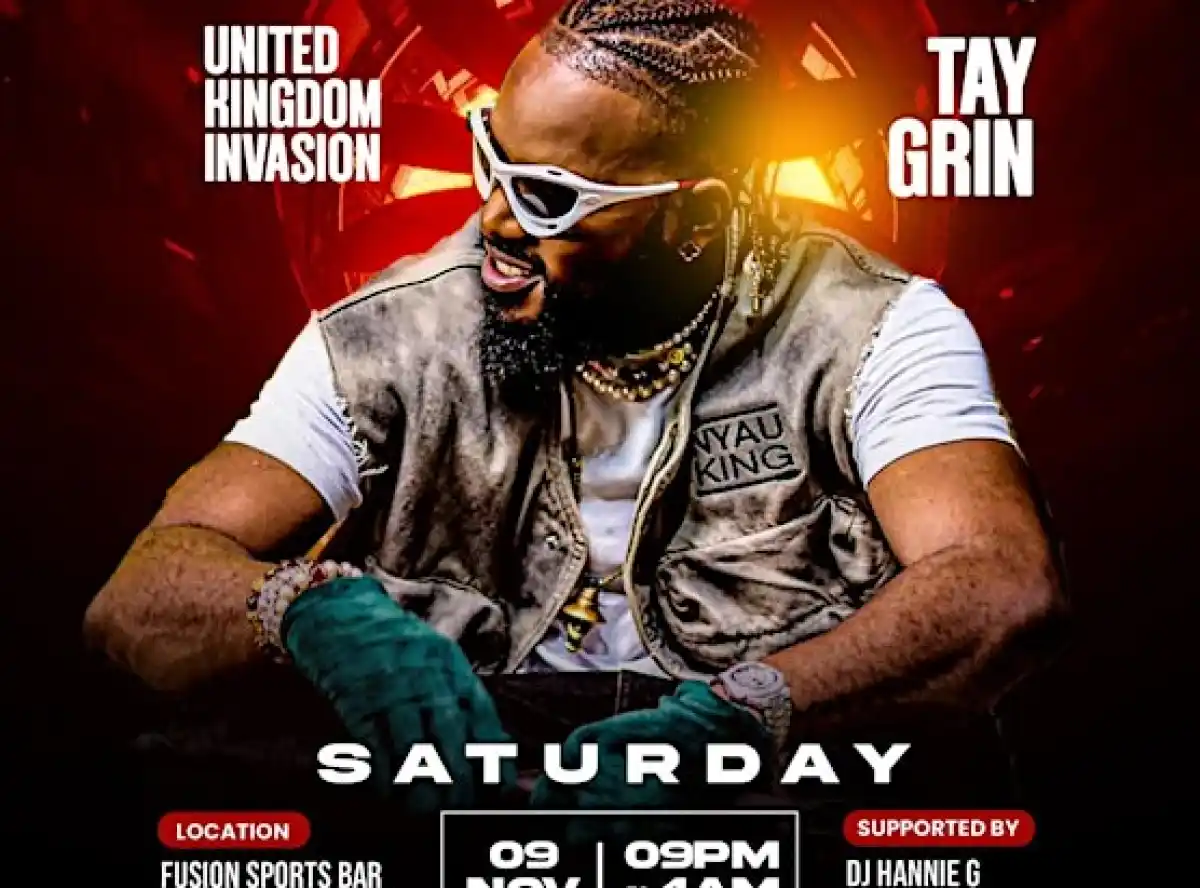 Malawi’s Hip-Hop Icon Tay Grin to perform live at Fusion Sports Bar in Nottingham this Saturday-Malawi Musik